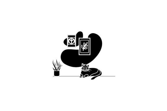 Cat Icon Cute Spoiled Black Filled Review