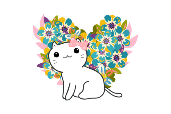 Cat with Love Shaped Wreath Review