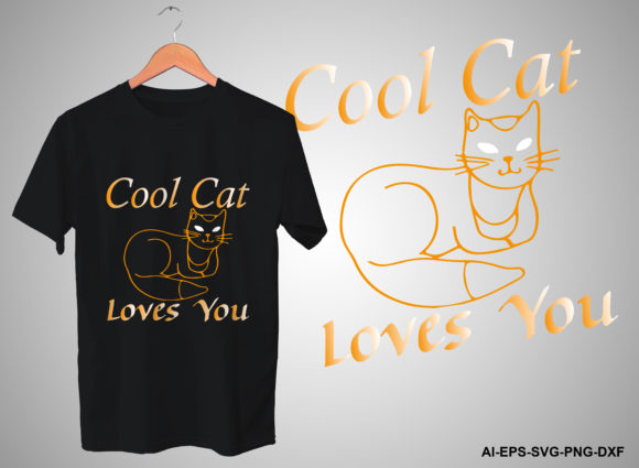 Cool Cat Loves You T-shirt Design Review