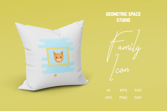 Family Icon Cat Frame Pet Cloud Blue Review