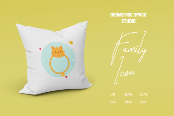 Family Icon Cat Rings Circle Blue Embroidery Review