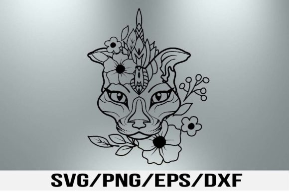 Floral Abstract Cat Embroidery Design Review