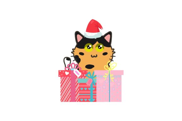 Gift Box with Cute Cat in Christmas Embroidery Review