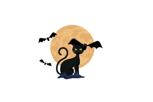 Halloween Cat with Bat Design Review