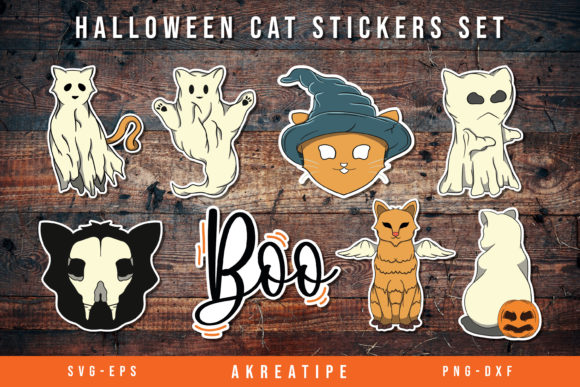 Printable Halloween Cat Stickers Bundles Review